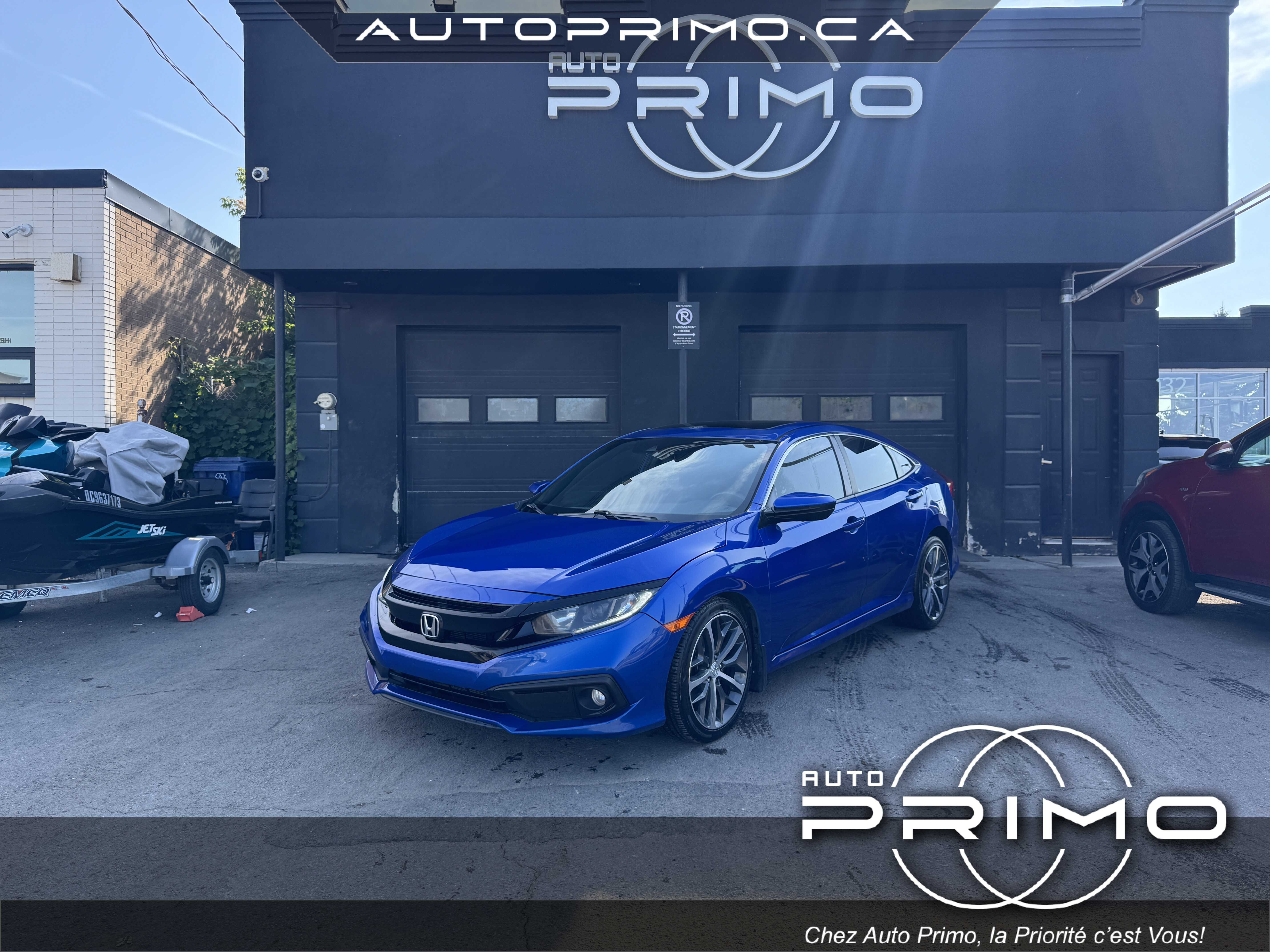 2019 Honda Civic Sport Automatique avec Toit Ouvrant Système de Navigation Carplay Caméra de Recul Démarreur à Distance Bluetooth Mags chez Auto Primo Laval 2019 Honda Civic Sport Automatique avec Toit Ouvrant Système de Navigation Carplay Caméra de Recul Démarreur à Distance Bluetooth Mags chez Auto Primo Laval