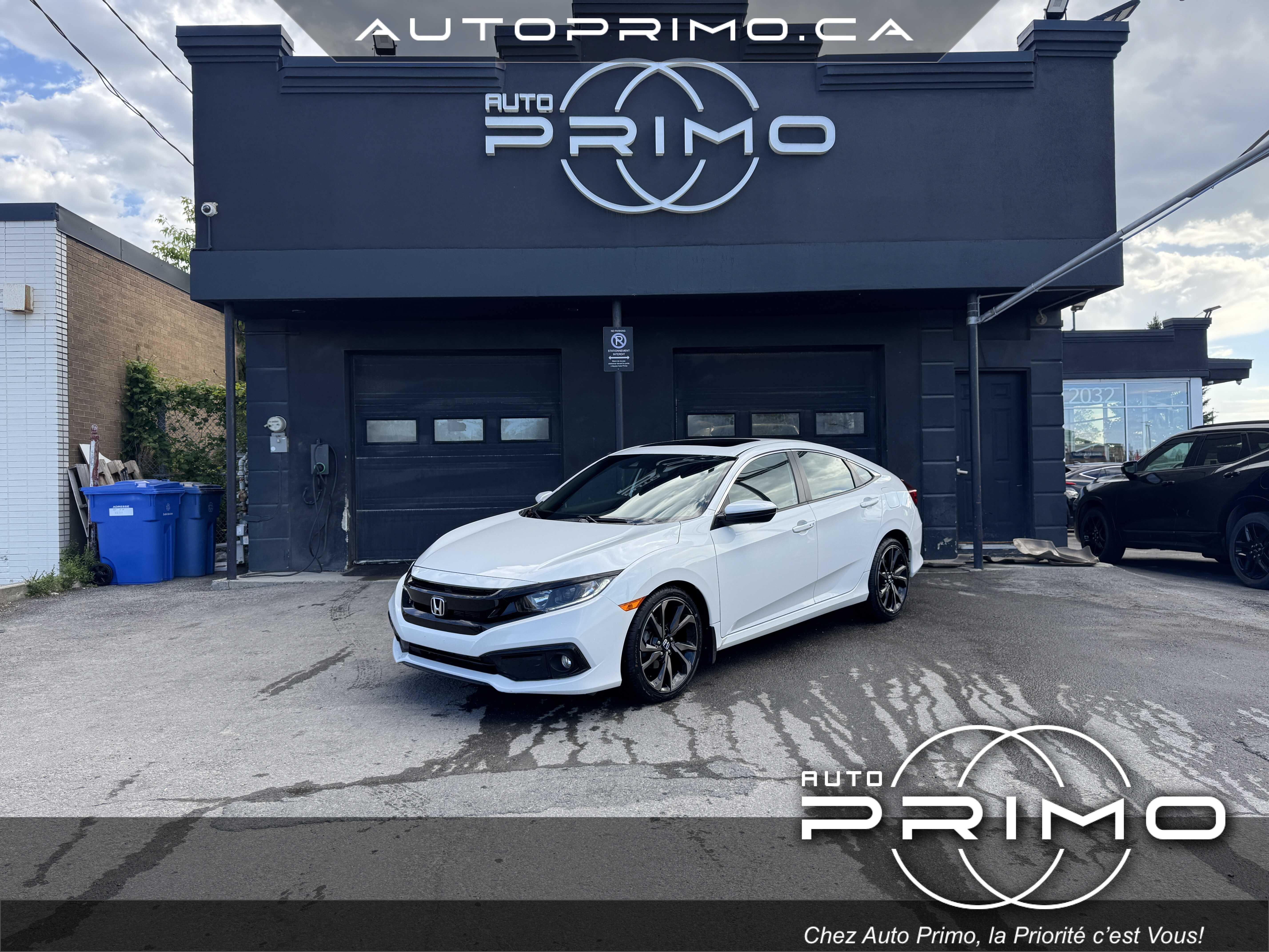 2021 Honda Civic Sport Automatique avec Toit Ouvrant Système de Navigation Carplay Caméra de Recul Démarreur à Distance Bluetooth Mags chez Auto Primo Laval 2021 Honda Civic Sport Automatique avec Toit Ouvrant Système de Navigation Carplay Caméra de Recul Démarreur à Distance Bluetooth Mags chez Auto Primo Laval