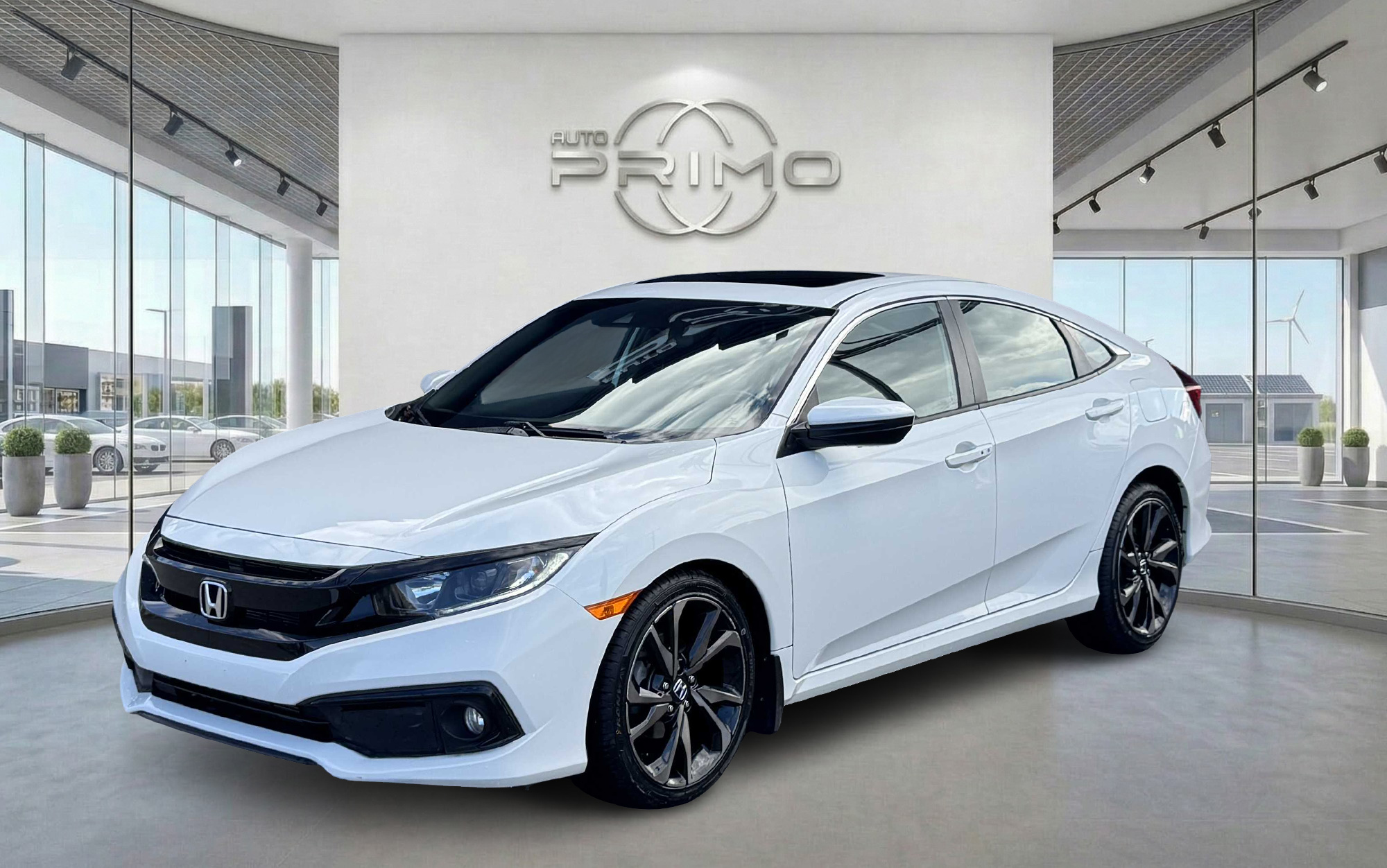 2021 Honda Civic Sport Automatique avec Toit Ouvrant Système de Navigation Carplay Caméra de Recul Démarreur à Distance Bluetooth Mags chez Auto Primo Laval 2021 Honda Civic Sport Automatique avec Toit Ouvrant Système de Navigation Carplay Caméra de Recul Démarreur à Distance Bluetooth Mags chez Auto Primo Laval