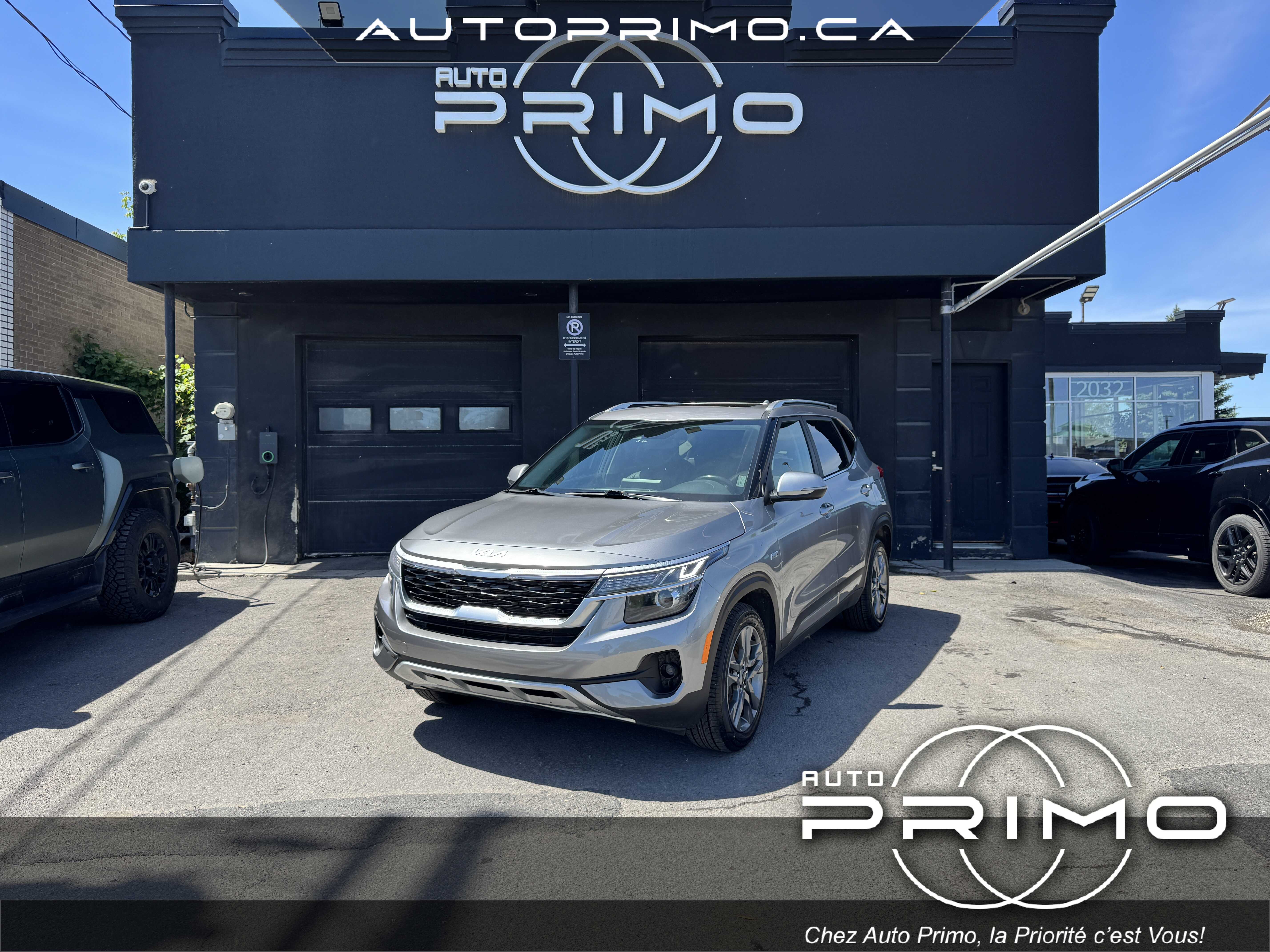2022 Kia Seltos EX AWD Automatique avec Toit Ouvrant Cuir Système de Navigation GPS Carplay Caméra de Recul Démarreur à Distance Bluetooth Mags chez Auto Primo Laval 2022 Kia Seltos EX AWD Automatique avec Toit Ouvrant Cuir Système de Navigation GPS Carplay Caméra de Recul Démarreur à Distance Bluetooth Mags chez Auto Primo Laval