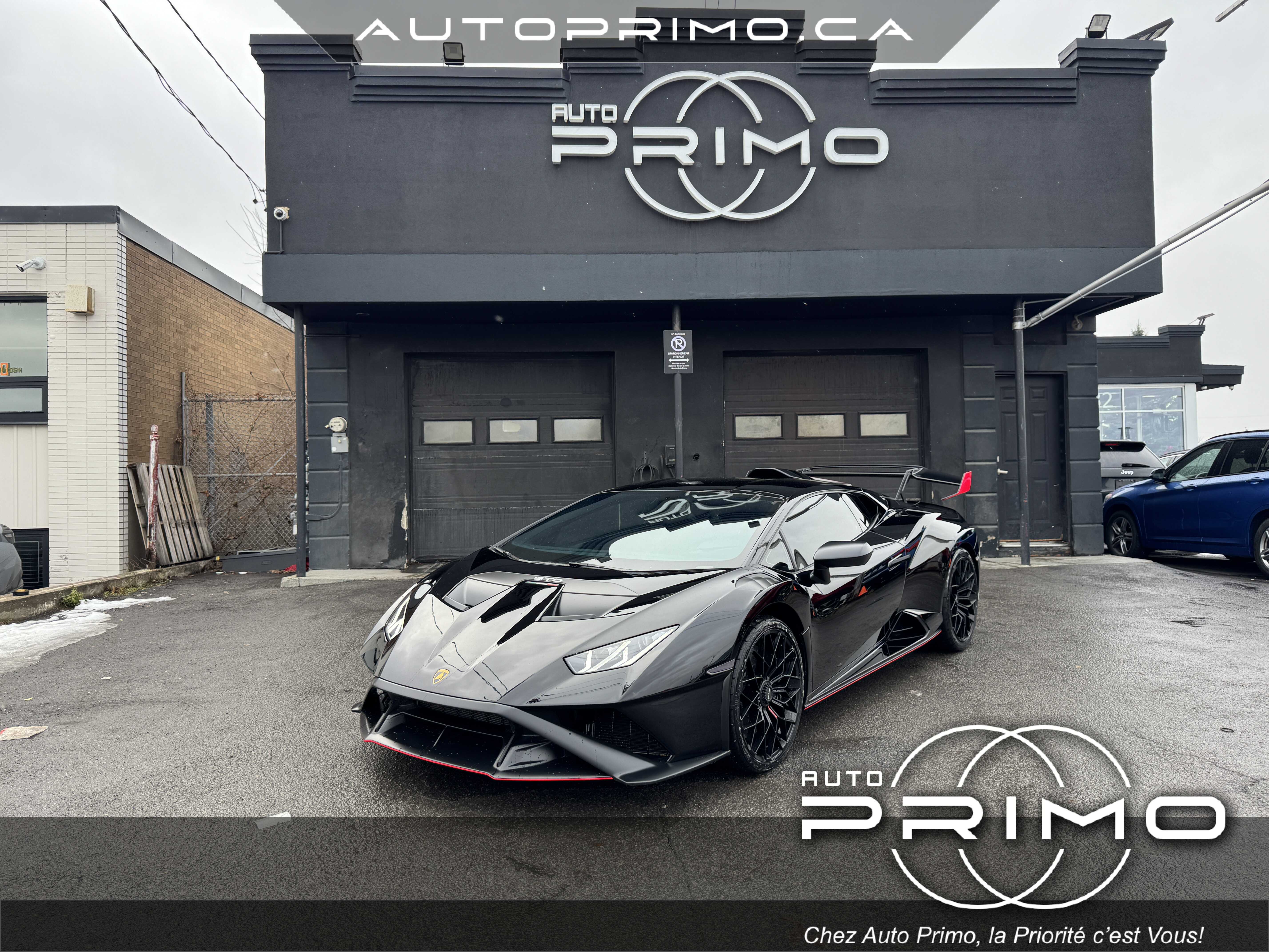 2023 Lamborghini Huracan STO V10 5.2L 640hp Automatique avec Intérieur Cuir & Alcantara Sport Système de Navigation GPS Carplay Bluetooth Caméra de Recul chez Auto Primo Laval 2023 Lamborghini Huracan STO V10 5.2L 640hp Automatique avec Intérieur Cuir & Alcantara Sport Système de Navigation GPS Carplay Bluetooth Caméra de Recul chez Auto Primo Laval